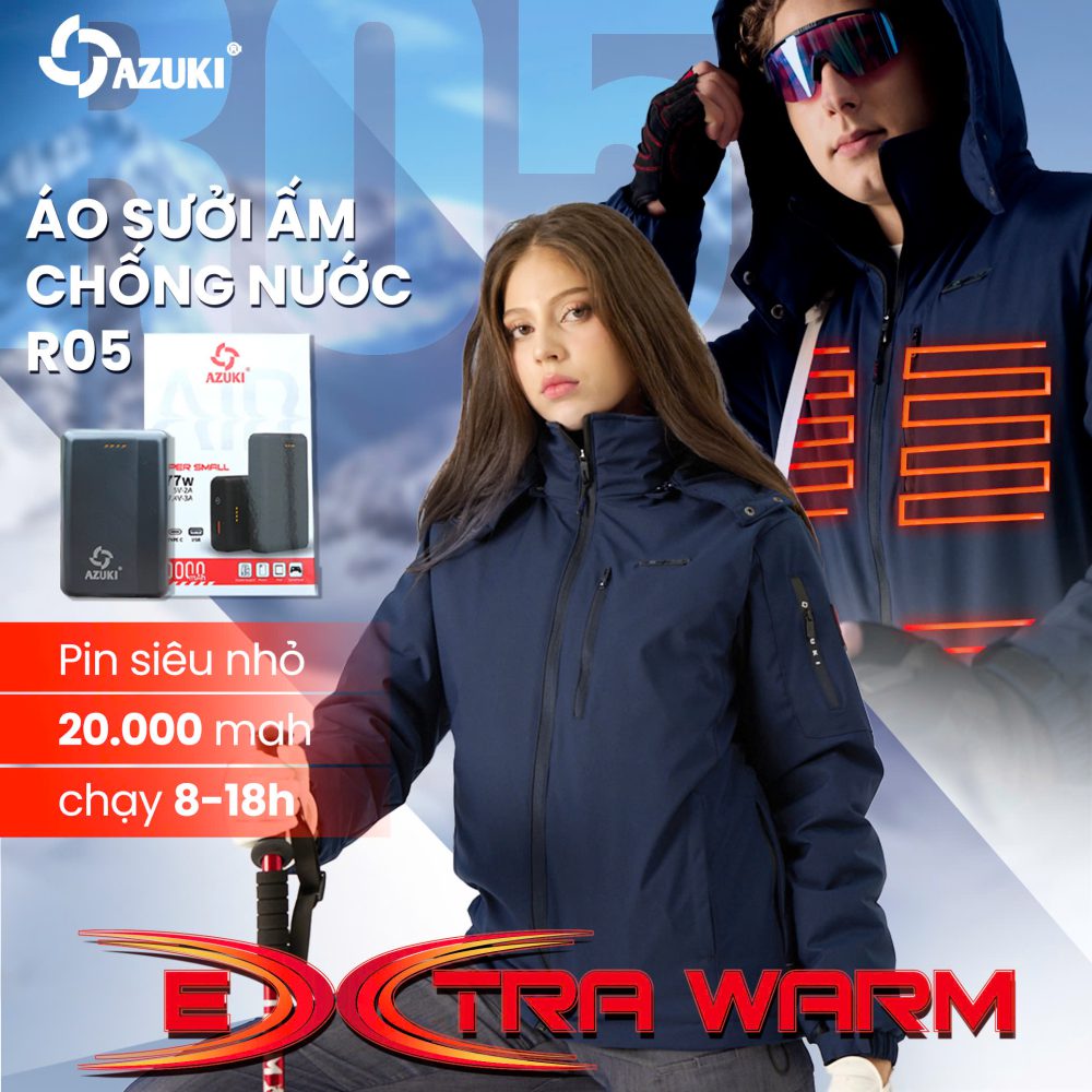 Áo Sưởi Ấm Azuki Raincoat R05 Chống Mưa Cao Cấp Mới Nhất 2026