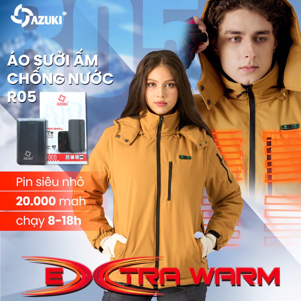 Áo Sưởi Ấm Azuki Raincoat R05 Chống Mưa Cao Cấp Mới Nhất 2026