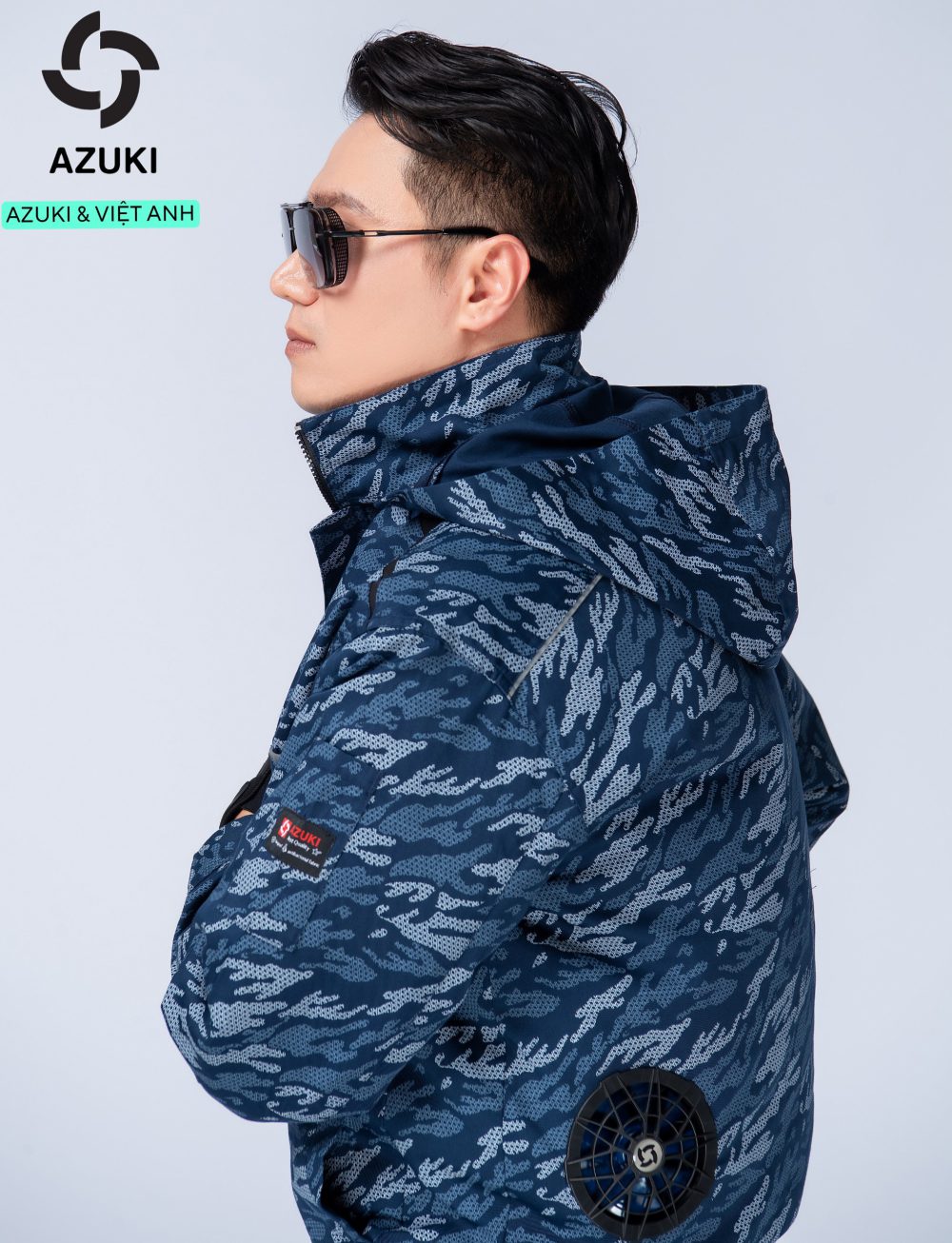 Áo điều hòa AZUKI Màu Xanh Loang [ ÁO RỜI, KHÔNG PHỤ KIỆN]