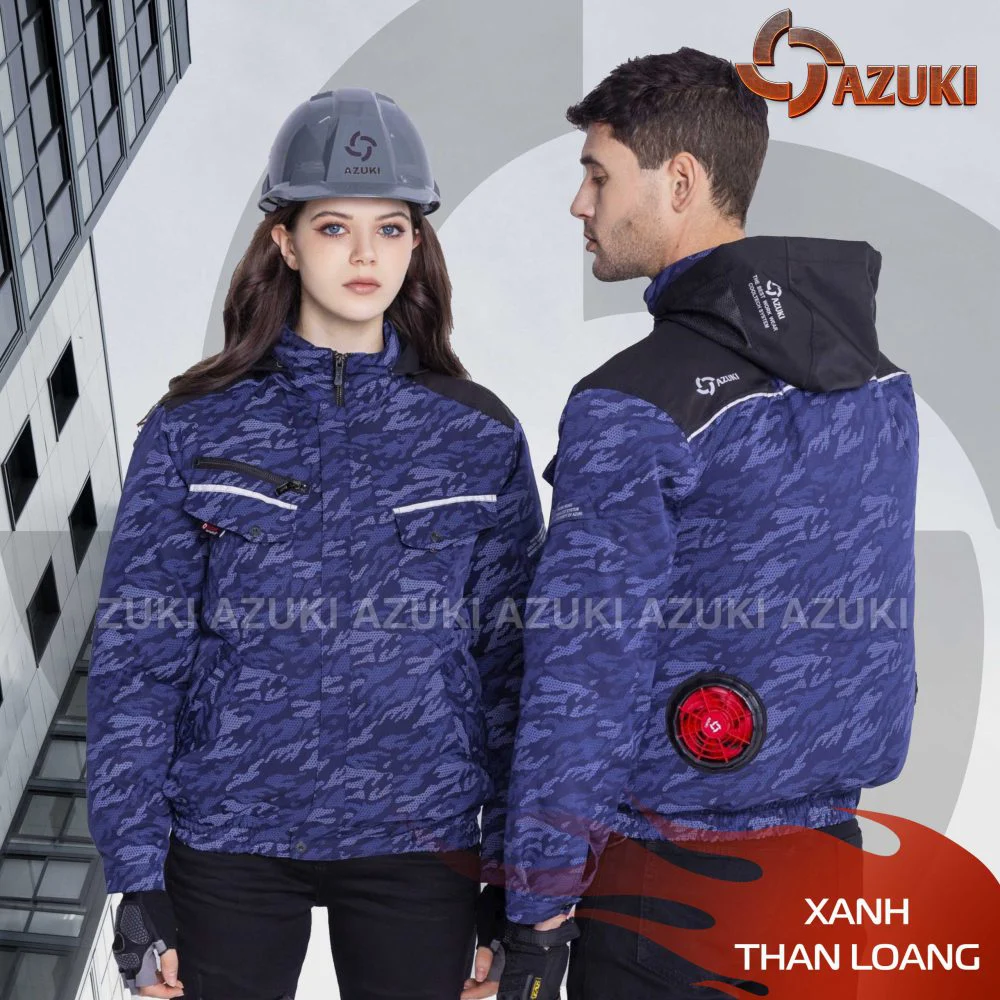 Áo điều hòa AZUKI Màu Xanh Loang [ ÁO RỜI, KHÔNG PHỤ KIỆN]