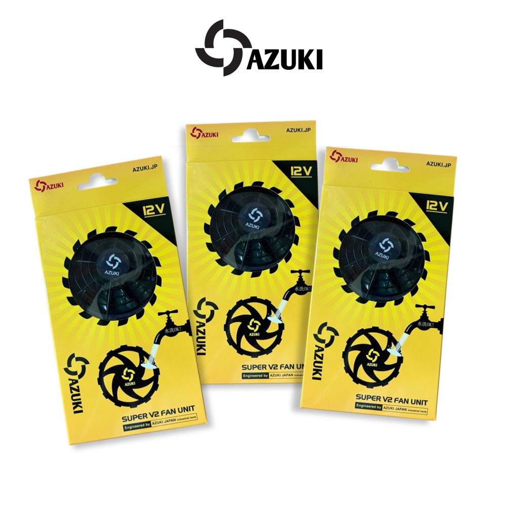 Quạt áo điều hòa không chổi than AZUKI SUPER V2 12V siêu mạnh, chống nước tốt
