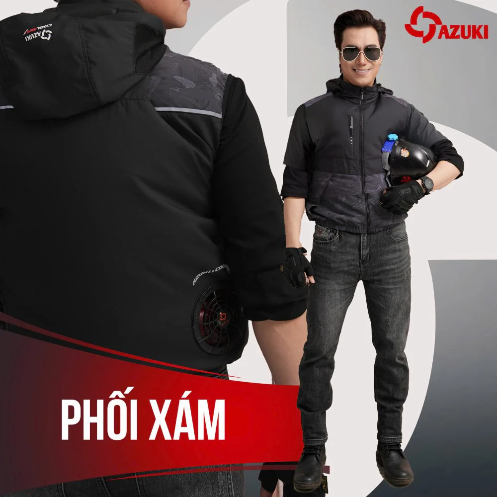 Áo Điều Hòa Azuki Ngắn Tay 2025 Bản Phối Màu Siêu Hot - Thoáng Mát, Thời Trang, Hiệu Quả Cao (Áo rời không kèm phụ kiện)