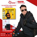 Áo sưởi ấm Azuki Raincoat R05 chống nước, pin 20.000mAh