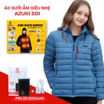 Áo Sưởi Ấm Azuki Chính Hãng Chạy Bằng Pin, Mã Siêu Nhẹ S01, BH 12 Tháng