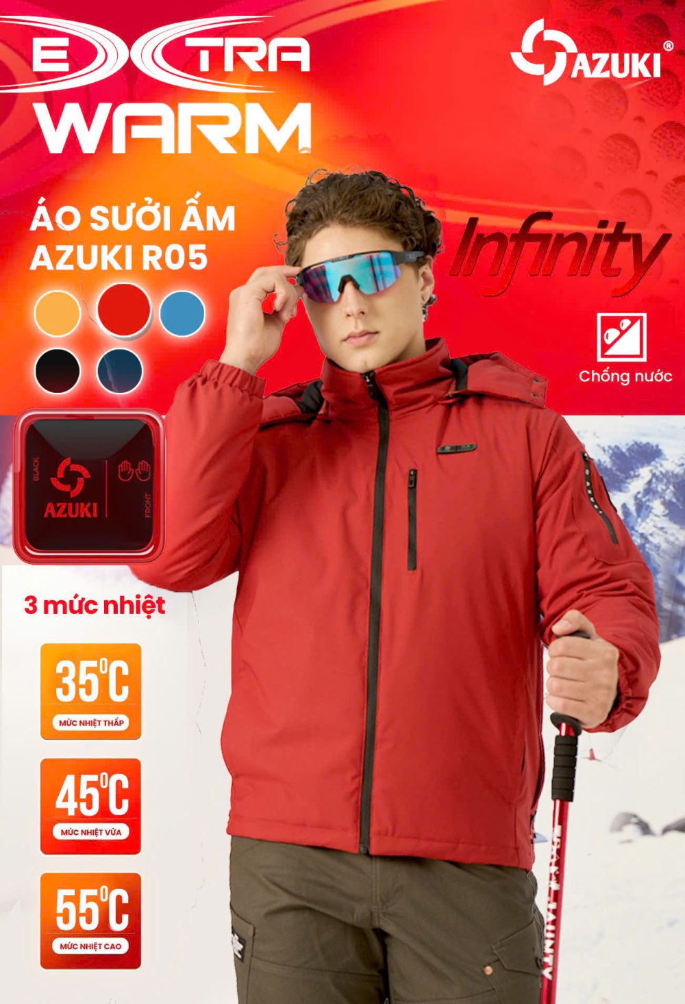 áo sưởi ấm azuki