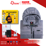 Áo Sưởi Ấm Azuki Chính Hãng Chạy Bằng Pin, Mã Siêu Nhẹ S01, BH 12 Tháng