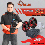 Áo điều hòa Azuki ngắn tay Extra X10 - Pin Quạt 26V