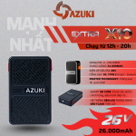 Pin áo điều hòa Azuki EXTRA X10 24000mAh - 26V mạnh nhất thị trường [Pin kèm sạc, bảo hành chính hãng 12 tháng]