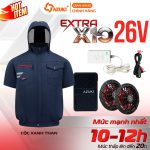 Áo điều hòa Azuki ngắn tay Extra X10 - Pin  Quạt 26V