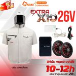 Áo điều hòa Azuki ngắn tay Extra X10 - Pin  Quạt 26V