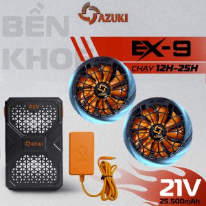 Bộ Phụ Kiện Áo Điều Hòa Azuki Extra Light EX-9 New Season 2024 Pin 25.500mAh – Quạt 21V
