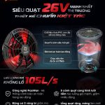 Quạt Áo Điều Hòa AZUKI EXTRA X10 Công Suất 26V Mạnh Nhất 2025 [Quạt kèm dây nối]