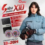 ÁO LÀM MÁT GẮN QUẠT AZUKI EXTRA X10 PIN 24000mah, QUẠT 26V SIÊU MẠNH