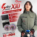 ÁO LÀM MÁT GẮN QUẠT AZUKI EXTRA X10 PIN 24000mah, QUẠT 26V SIÊU MẠNH