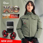 Bộ Áo Điều Hòa Azuki Extra X10: Pin 24000mAh - Quạt 26V Mạnh Nhất Thị Trường