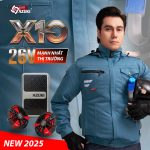 Bộ Áo Điều Hòa Azuki Extra X10: Pin 24000mAh - Quạt 26V Mạnh Nhất Thị Trường