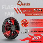 Quạt Áo Điều Hòa AZUKI EXTRA X10 Công Suất 26V Mạnh Nhất 2025 [Quạt kèm dây nối]