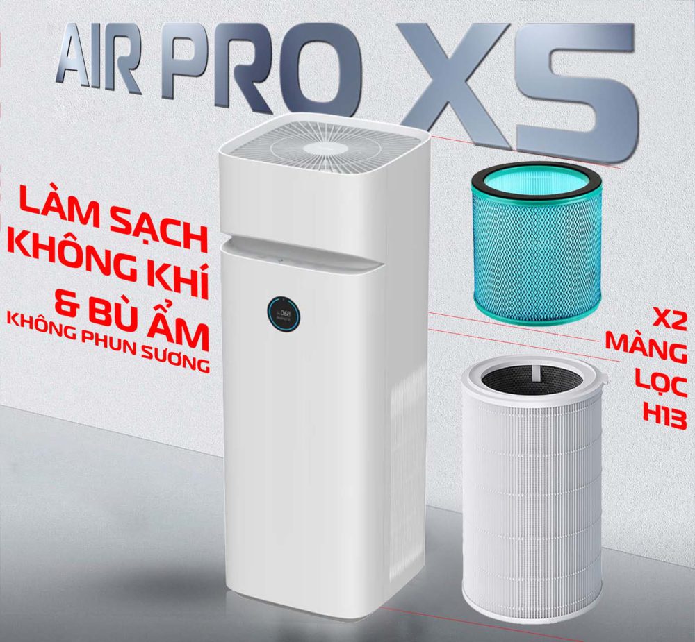 Máy lọc không khí bù ẩm không phun sương Azuki Air Pro X5 Mới Nhất 2025