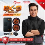 Áo Điều Hòa Azuki Ghi – Lê EX9 ULTRA Pin 20.000mah – Quạt 21V