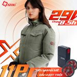 Áo Điều Hòa Azuki X11 Pro Chính Hãng, Quạt 29V Mạnh Nhất, Pin 30.000mAh Siêu Khủng