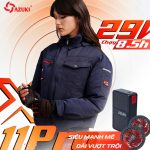 Áo Điều Hòa Azuki X11 Pro Chính Hãng, Quạt 29V Mạnh Nhất, Pin 30.000mAh Siêu Khủng