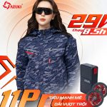 Áo Điều Hòa Azuki X11 Pro Chính Hãng, Quạt 29V Mạnh Nhất, Pin 30.000mAh Siêu Khủng
