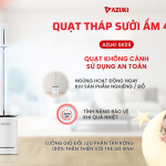 Quạt Tháp Sưởi Ấm Không Cánh 2 Chiều AZUKI SK09 - Giải Pháp 4IN1 Cho Cuộc Sống Hiện Đại