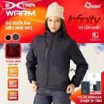 Áo Sưởi Ấm AZUKI EXTRA WARM S03 Dài Tay Siêu Nhẹ - 6 Vùng Sưởi, 3 Mức Nhiệt An Toàn