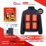 Áo Sưởi Ấm AZUKI EXTRA WARM S03 Dài Tay Siêu Nhẹ - 6 Vùng Sưởi, 3 Mức Nhiệt An Toàn