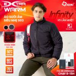 Áo Sưởi Ấm AZUKI EXTRA WARM S03 Dài Tay Siêu Nhẹ - 6 Vùng Sưởi, 3 Mức Nhiệt An Toàn