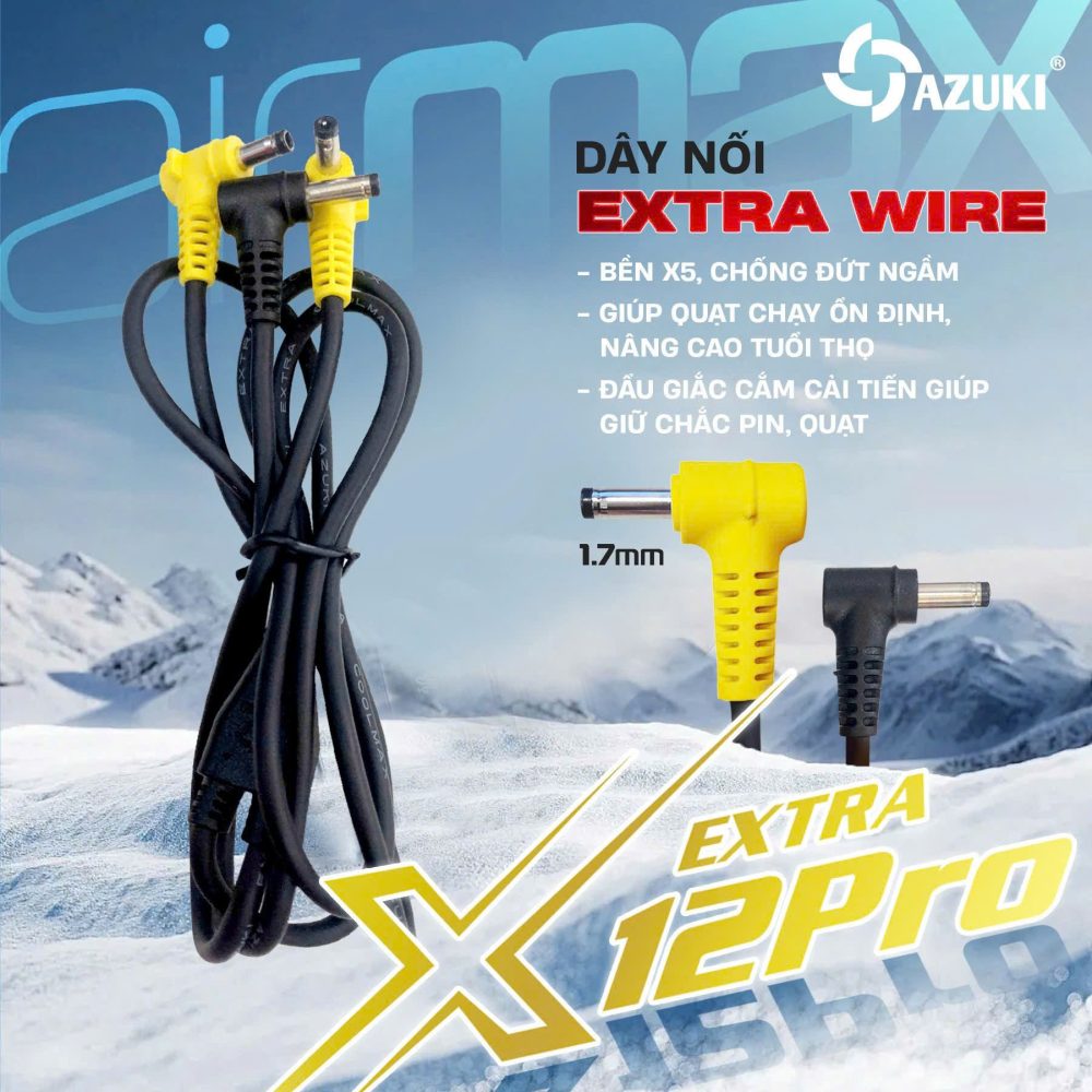 Áo Điều Hòa AZUKI Chính Hãng EXTRA  X12 Pro 30.000mAh - Quạt 34V Siêu Mạnh
