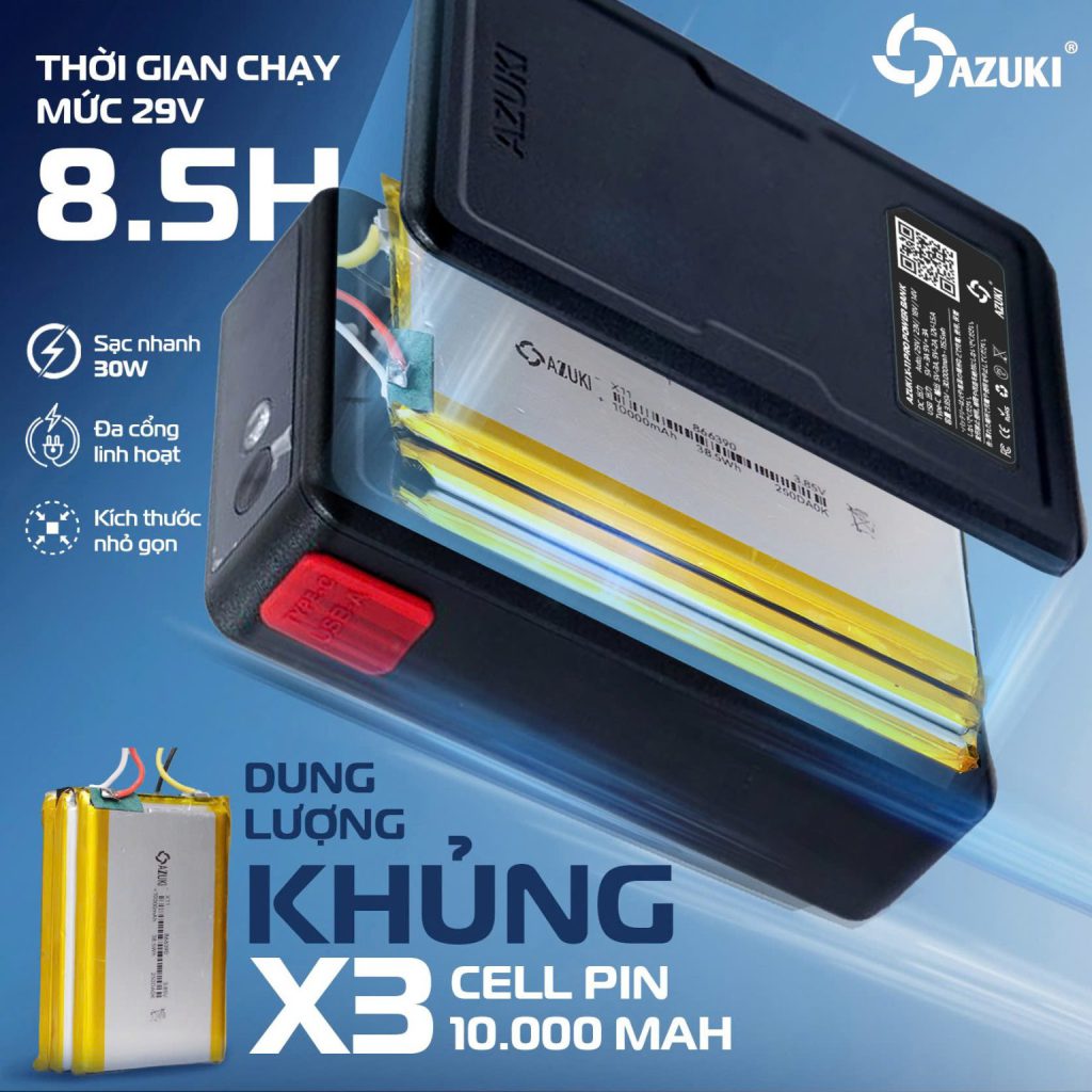 Công suất và chất lượng Pin ảnh hưởng phần nào đến giá áo điều hoà và khả năng làm mát của sản phẩm