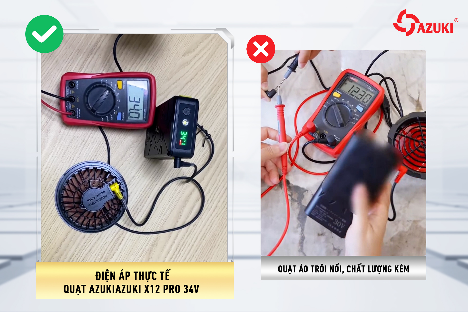 điện áp quạt X12