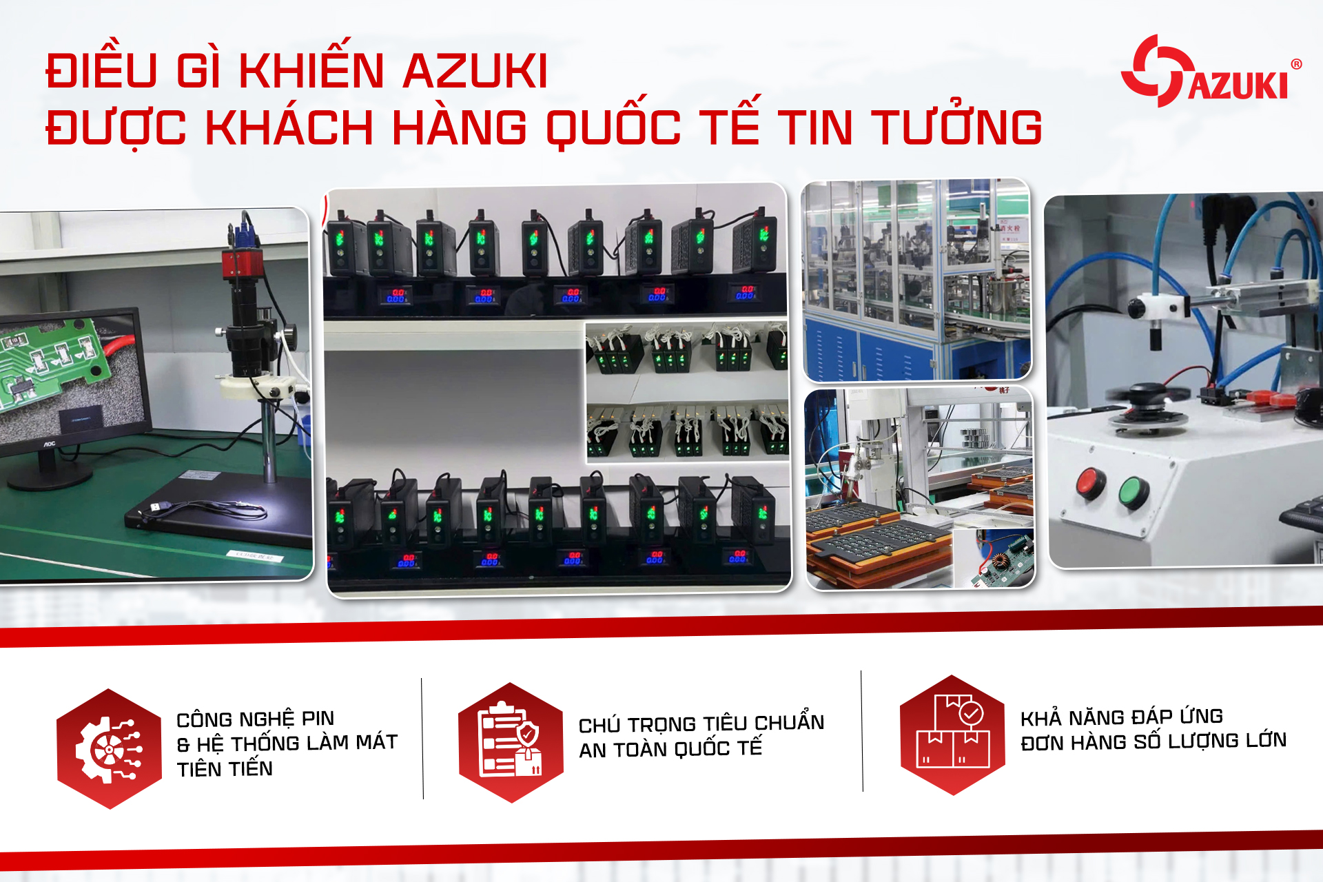 quy trình sản xuất pin quạt áo điều hoà azuki