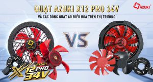 so sánh quạt Azuki X12 pro và 1 thương hiệu khác