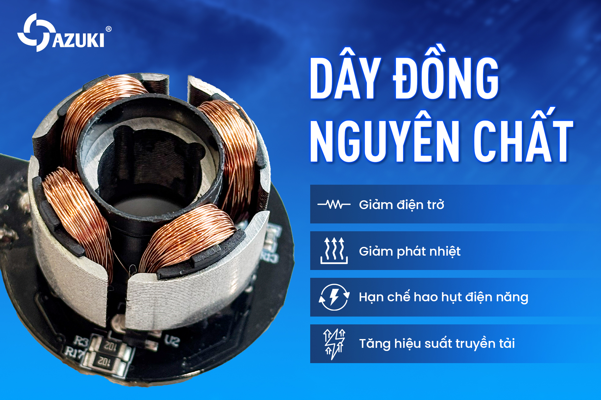 khối dây đồng trên mạch quạt x12