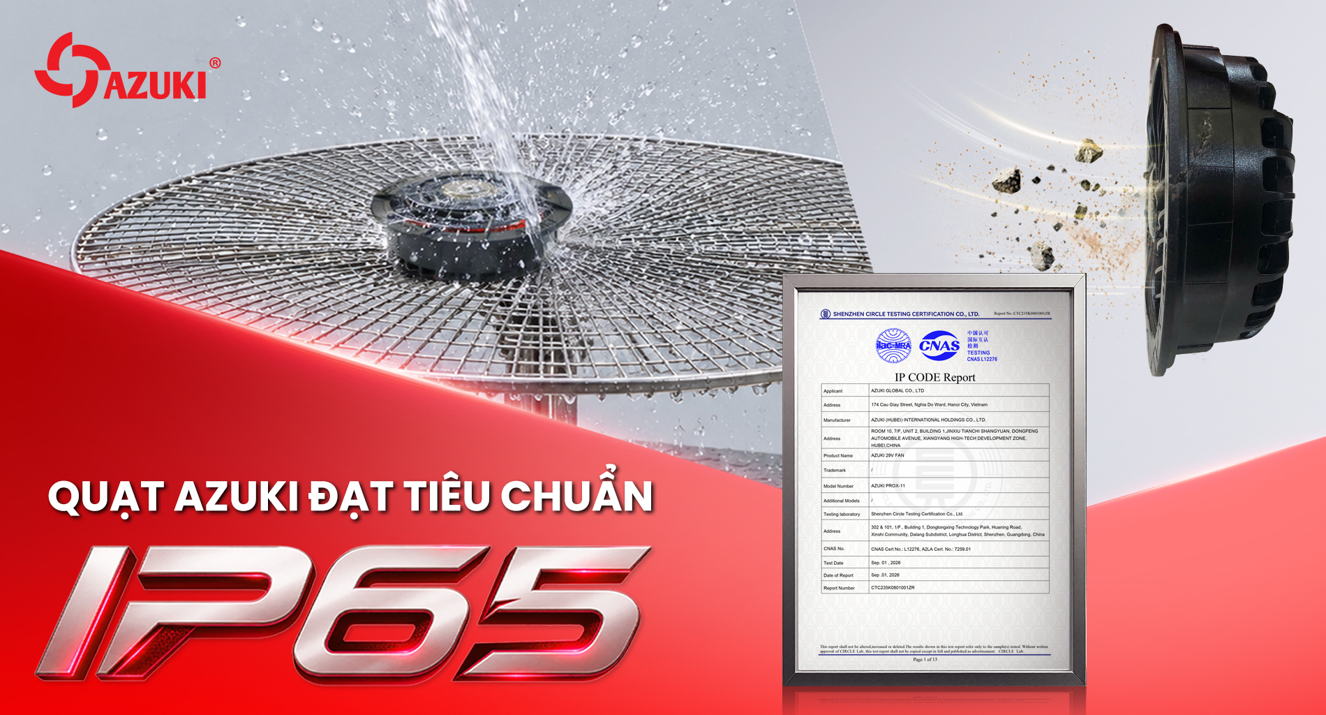 tiêu chuẩn IP65